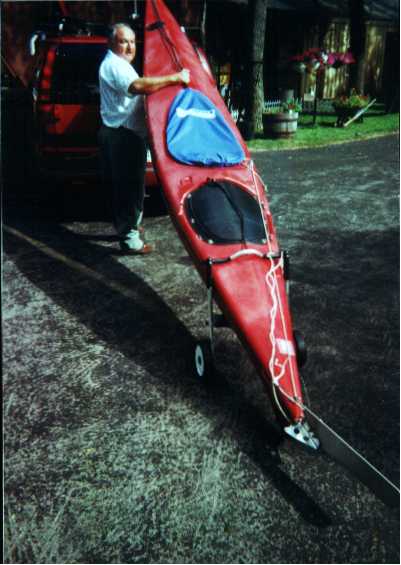 Bill loading his kayak